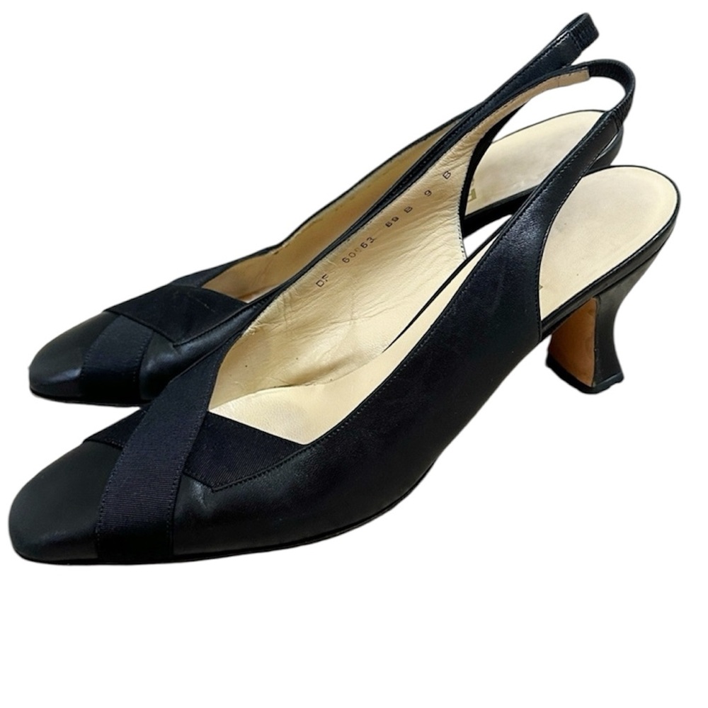 Salvatore Ferragamo Black Slingback Heels